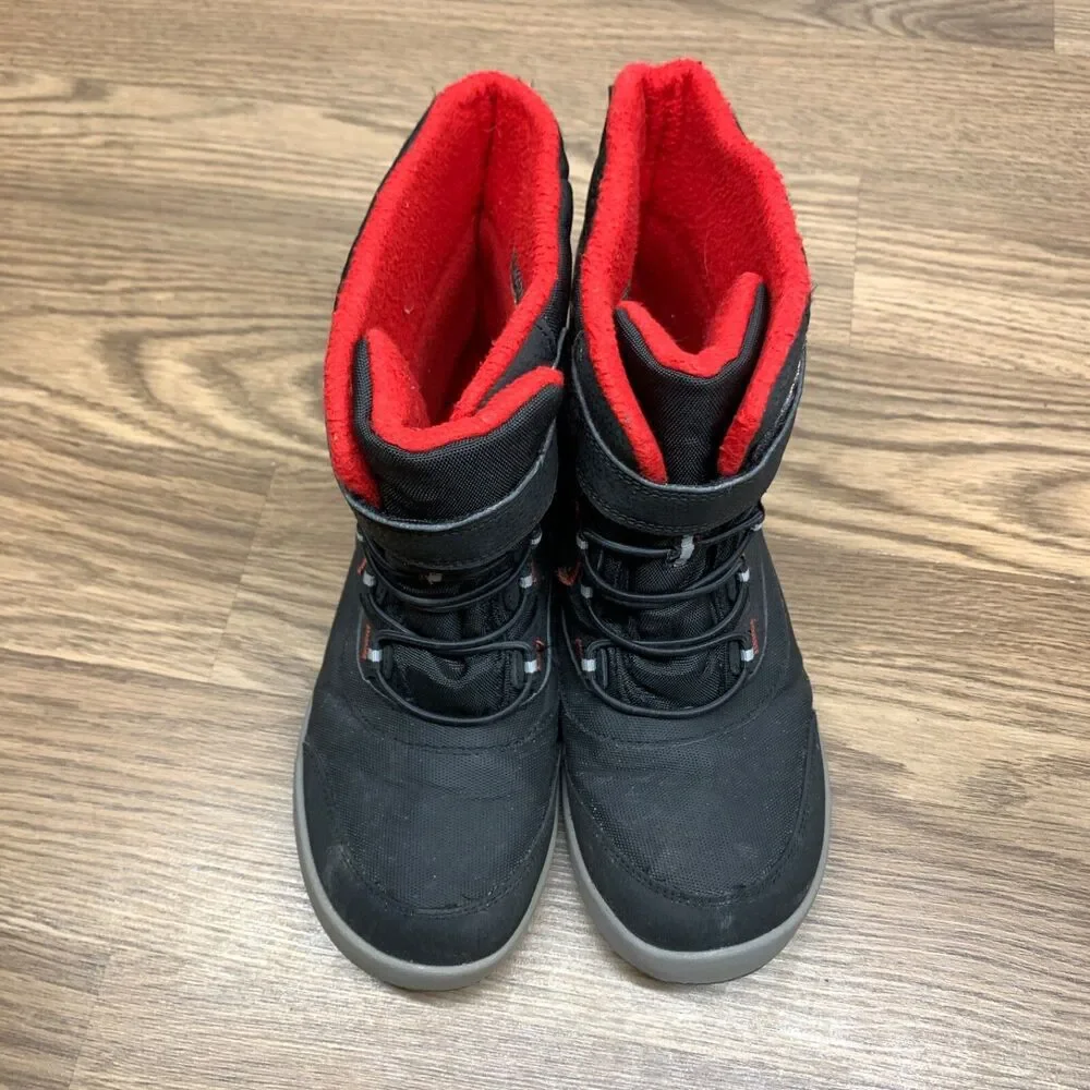 Merrell Snow Storm Boots Kids Size 4M‎  Waterproof Unisex Black and  Red